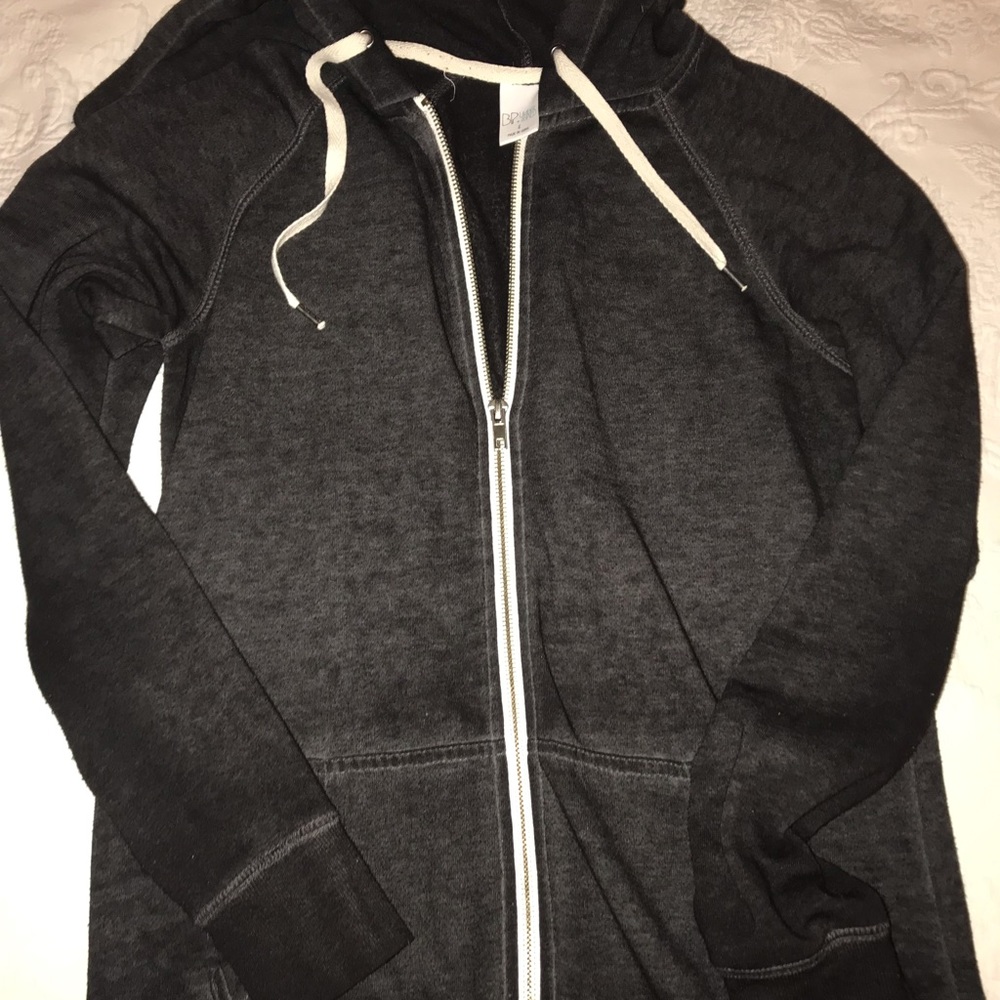 Gray zip up hoodie